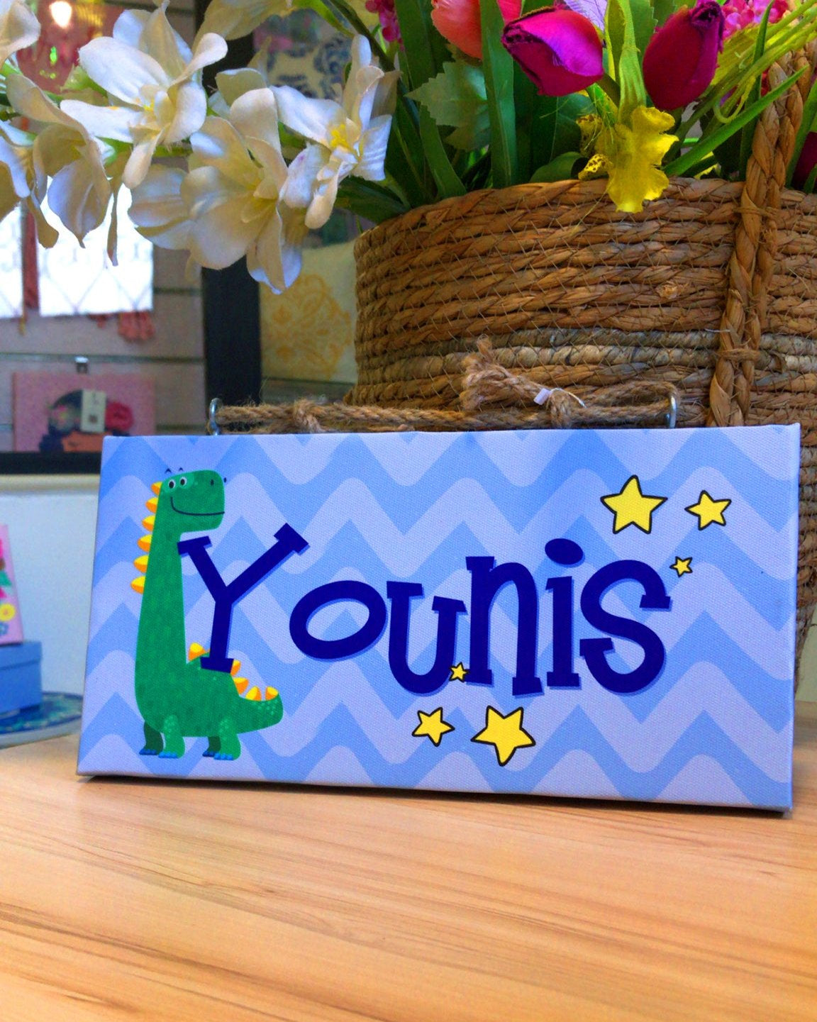 English Boy Name Customizable - Dinosaur