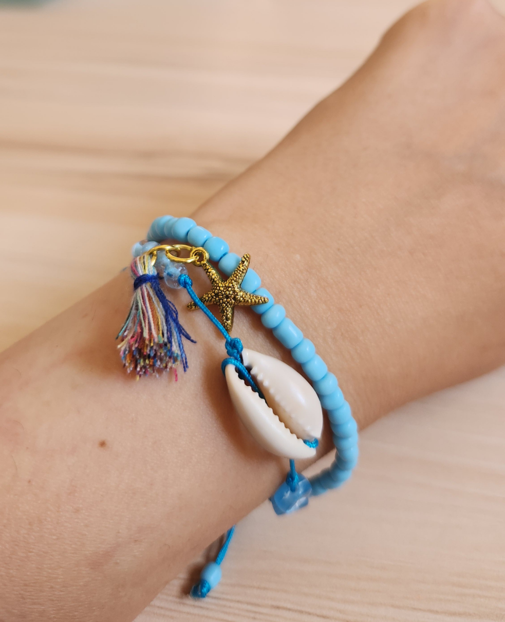 Beach Blue double Bracelet