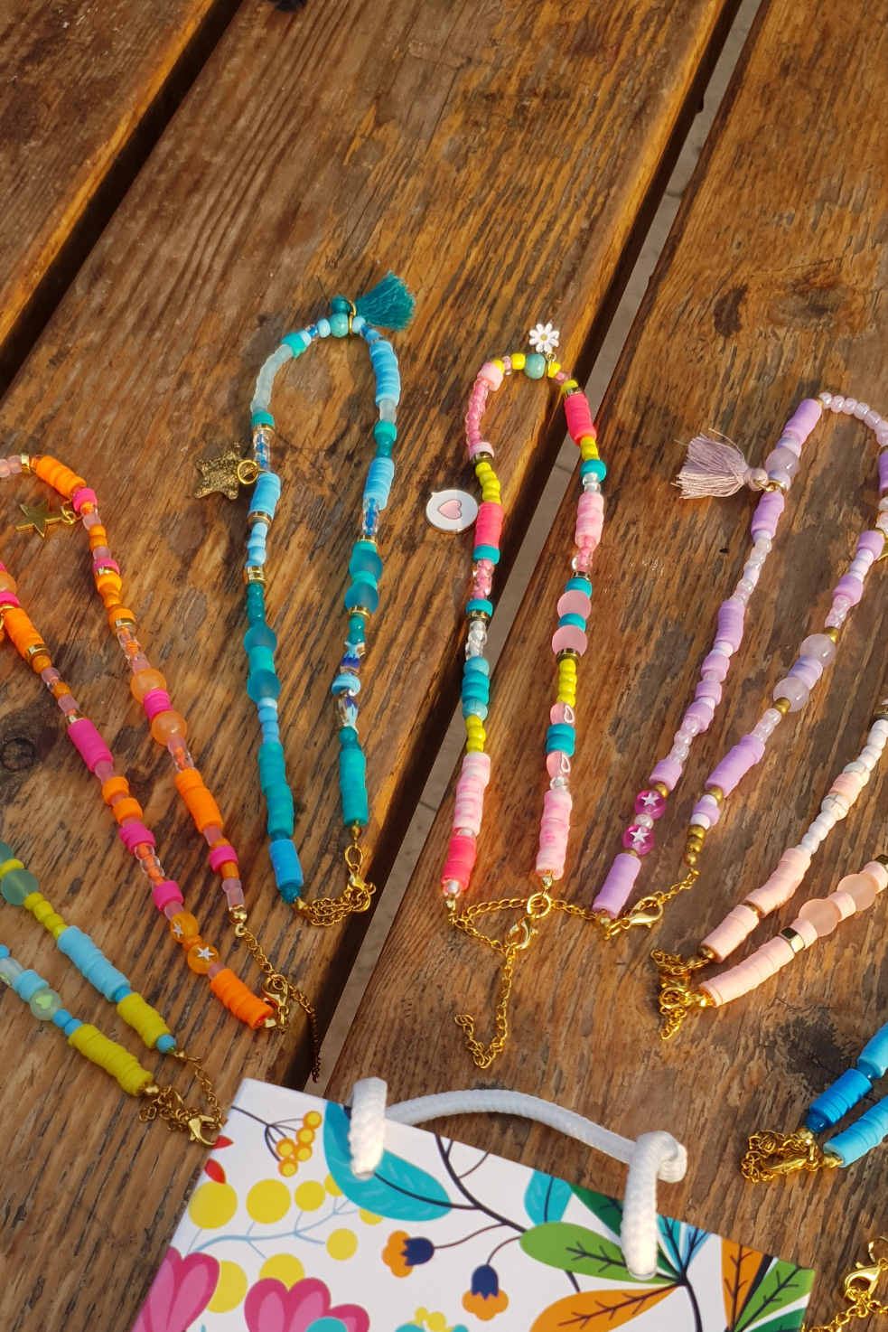 Pink Mix Short Necklace