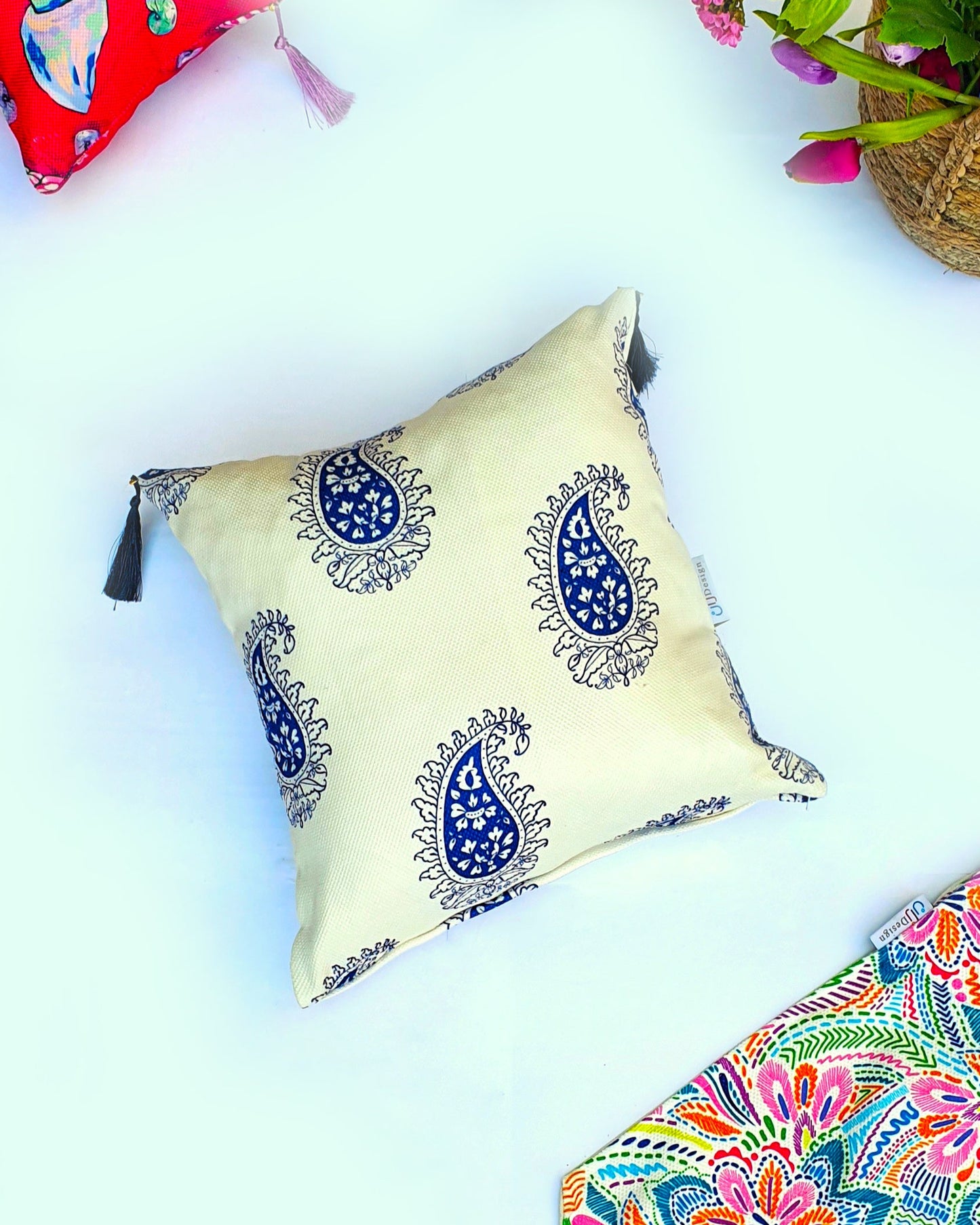Vintage Paisley Square Cushion