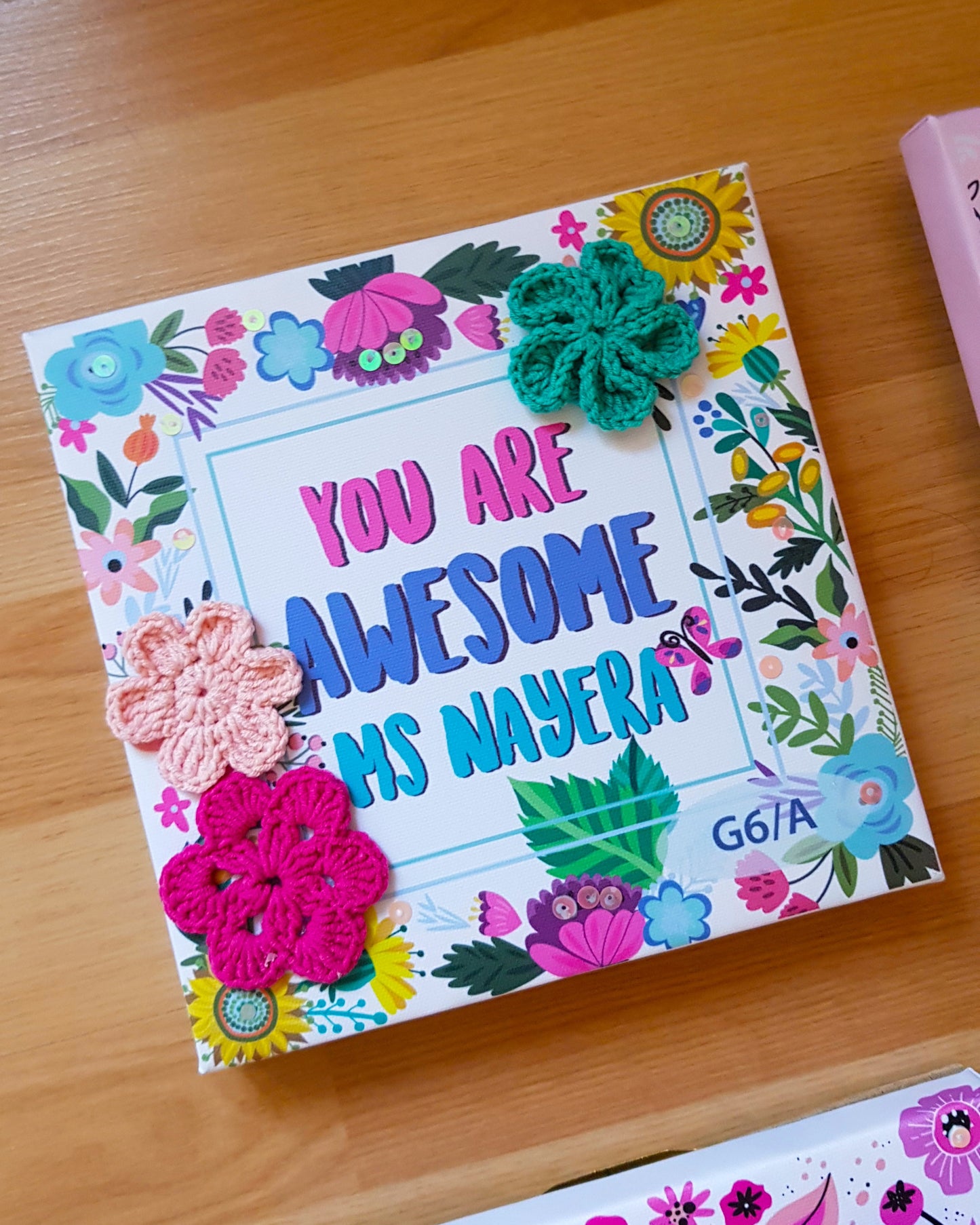 You are Awesome Floral Frame Customizable