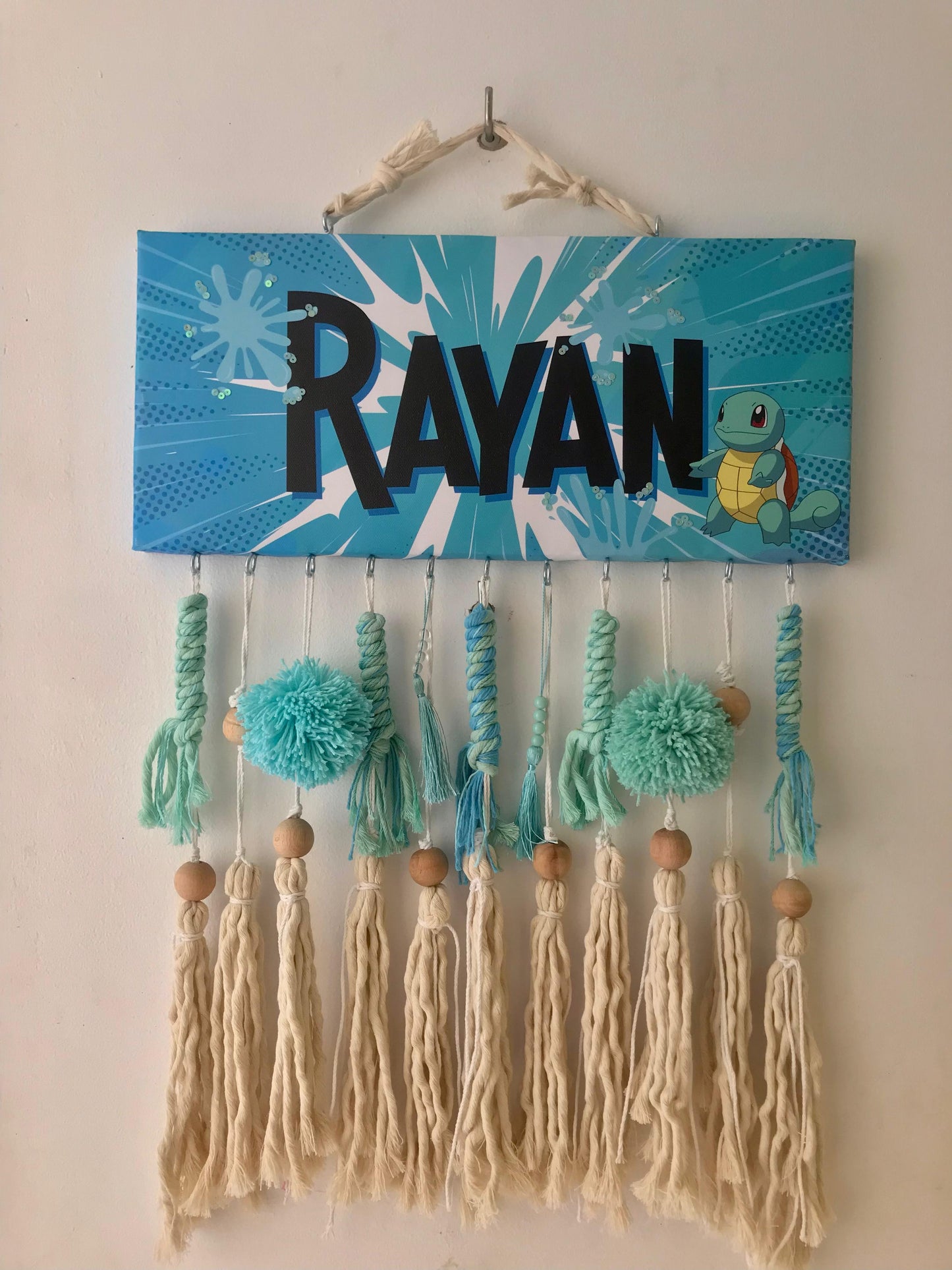 English Boy Name Customizable - Macrame Pokemon 2