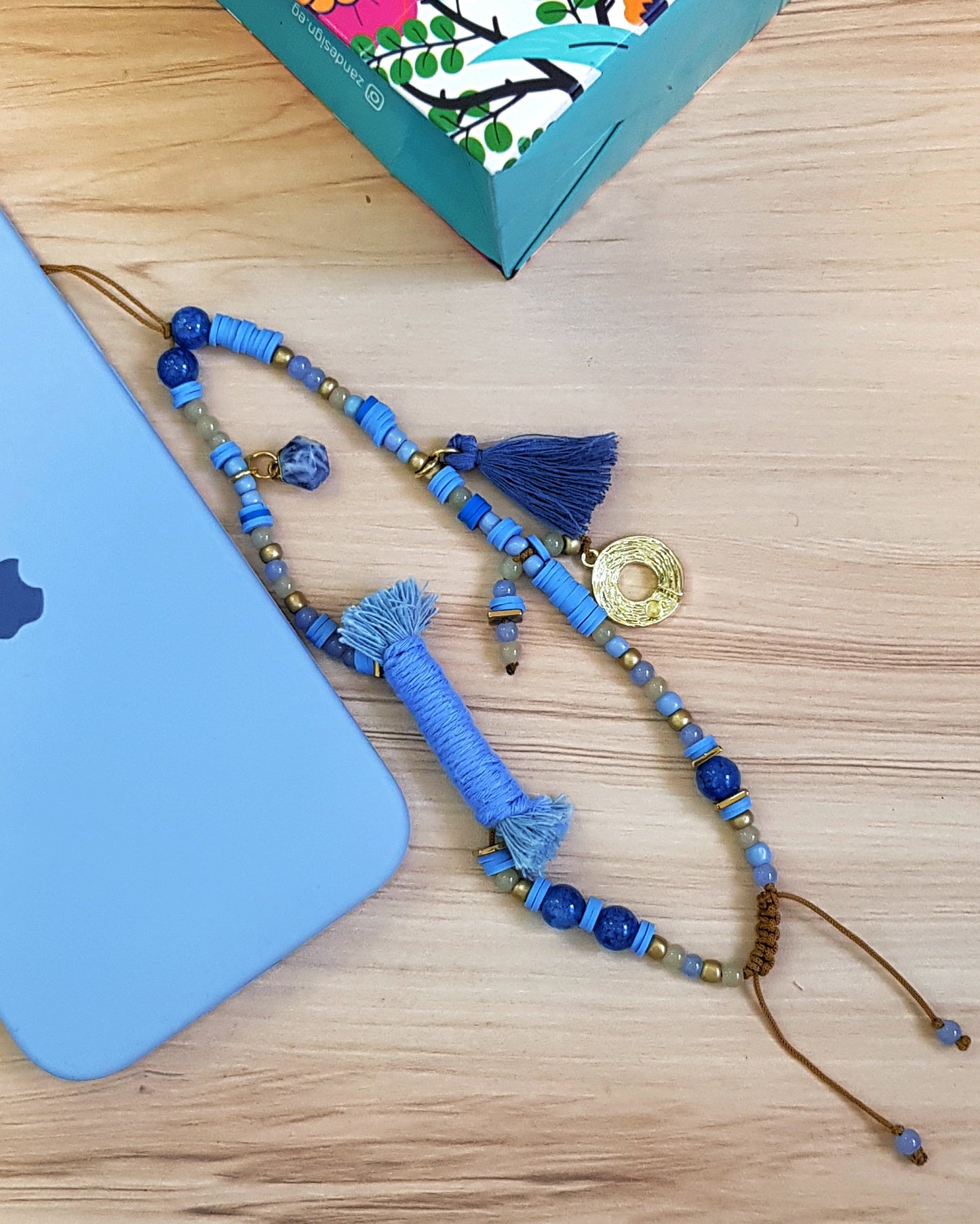 Lavender Stone Short Mobile Chain