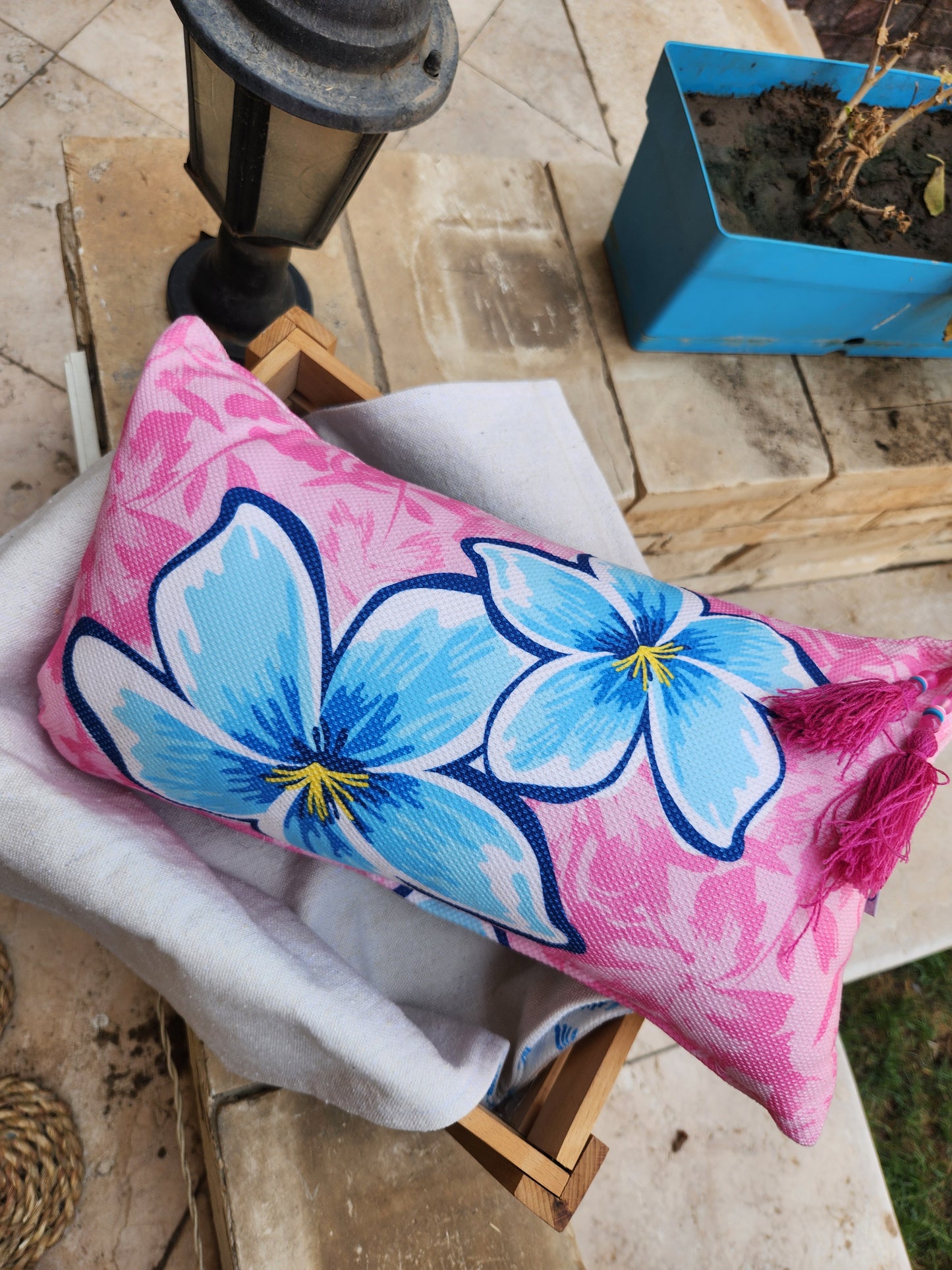 Summer Tropicana - Pink Rectangle Cushion