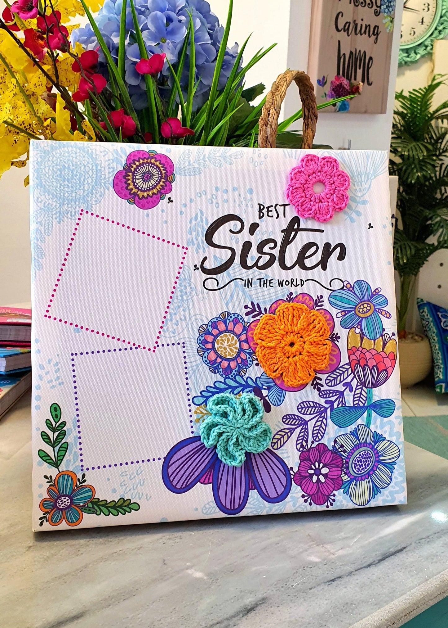 Best Sister  White Floral  With Pictures