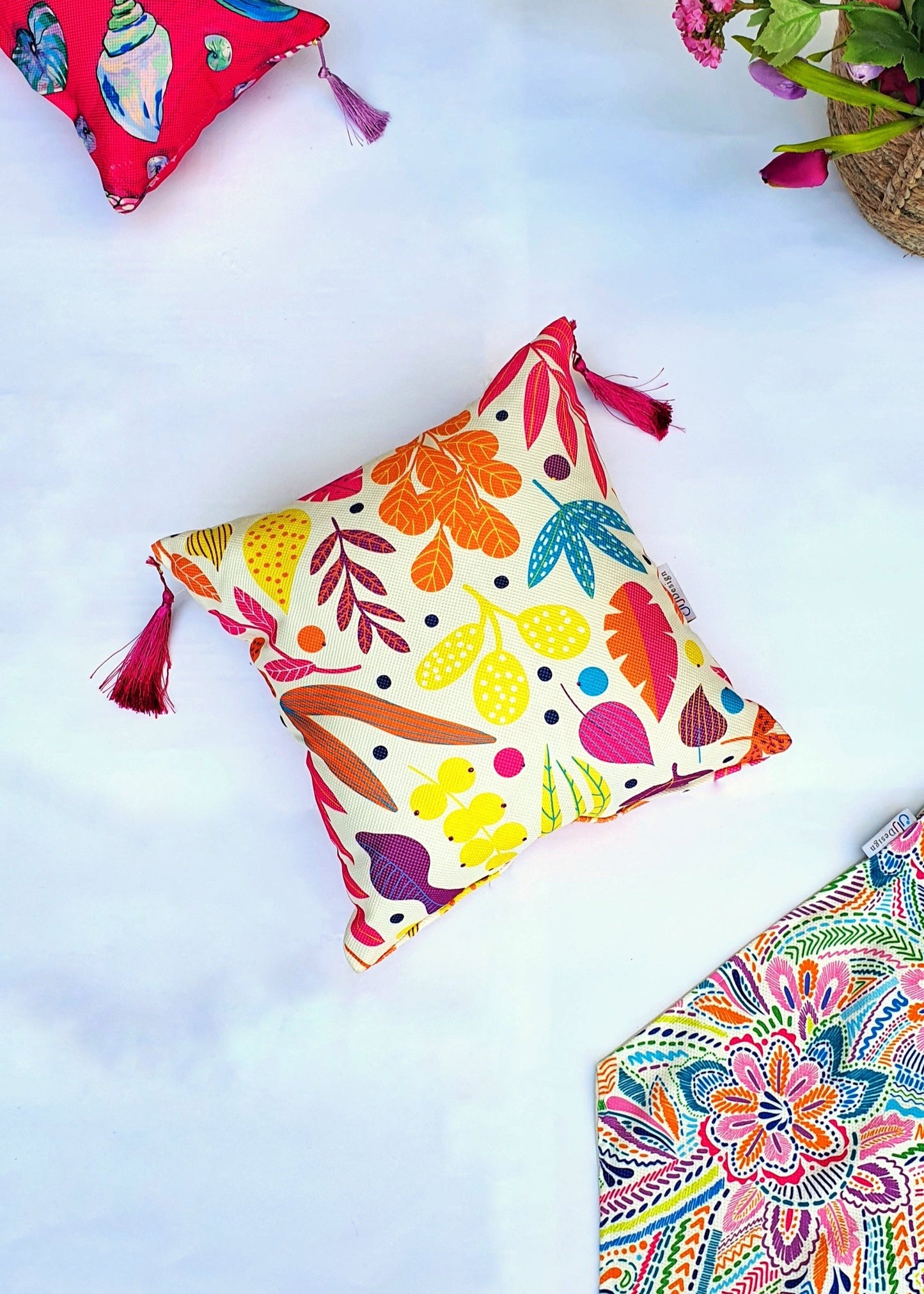 Festive Autumn Square Cushion