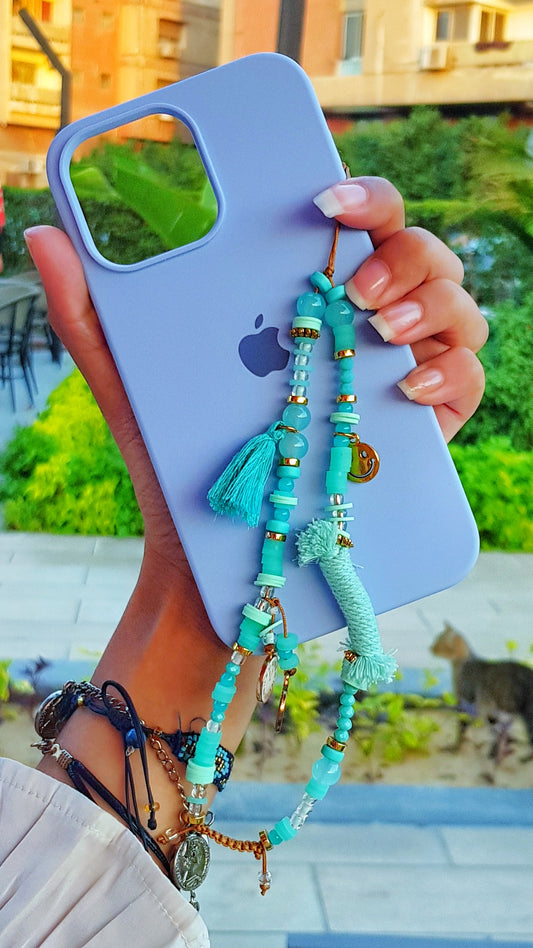 Fun Teal Short Mobile Chain