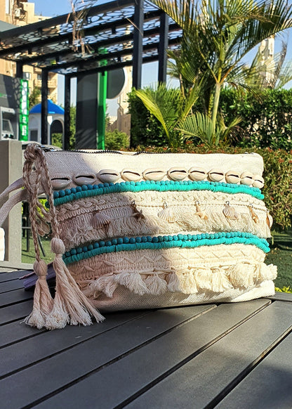 Hand clutch Aqua Greek