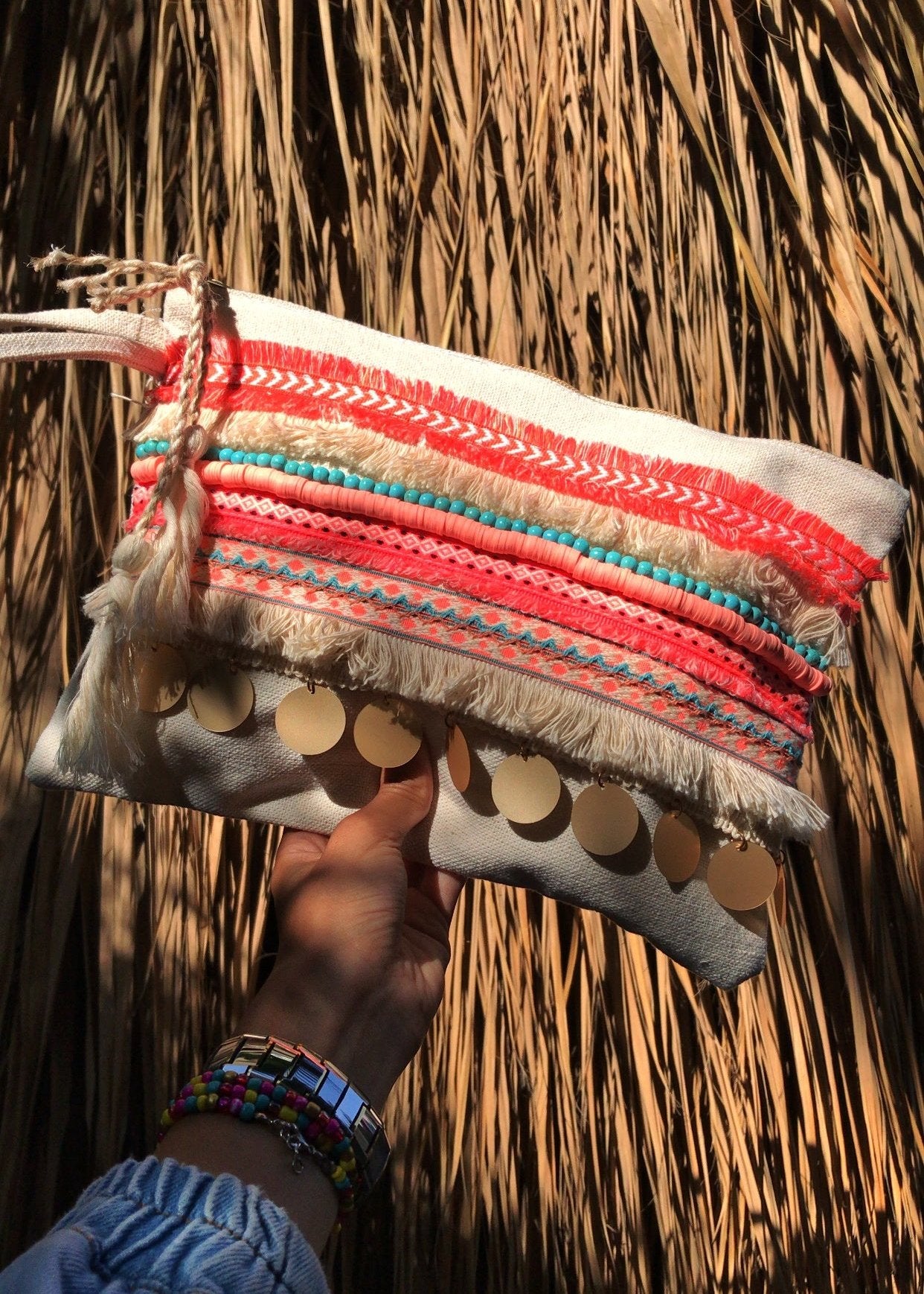 Hand clutch Boho Blush