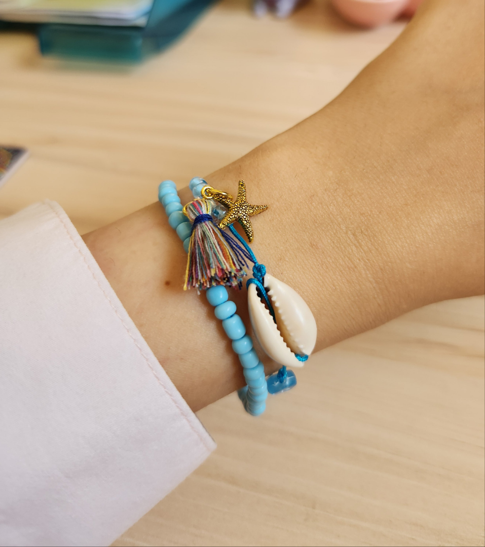 Beach Blue double Bracelet