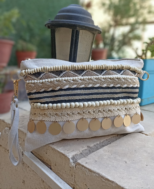 Hand clutch Boho Black