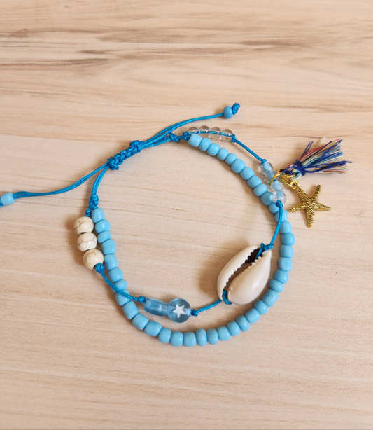 Beach Blue double Bracelet