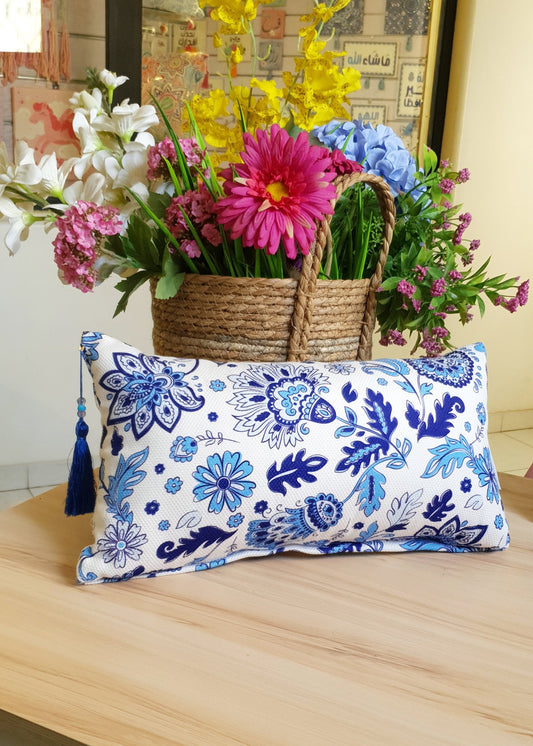 Jazzy Blues Rectangle Cushion