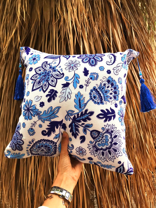 Jazzy Blues Square Cushion