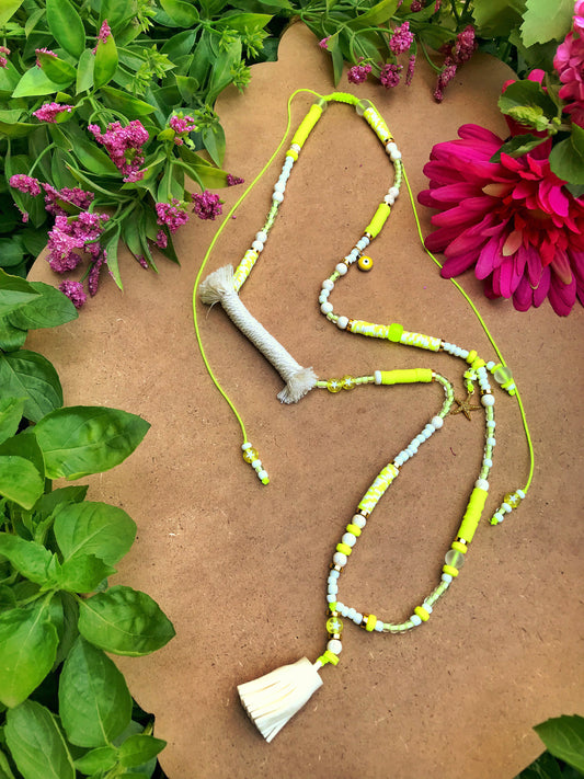 Lime Starfish Long Necklace