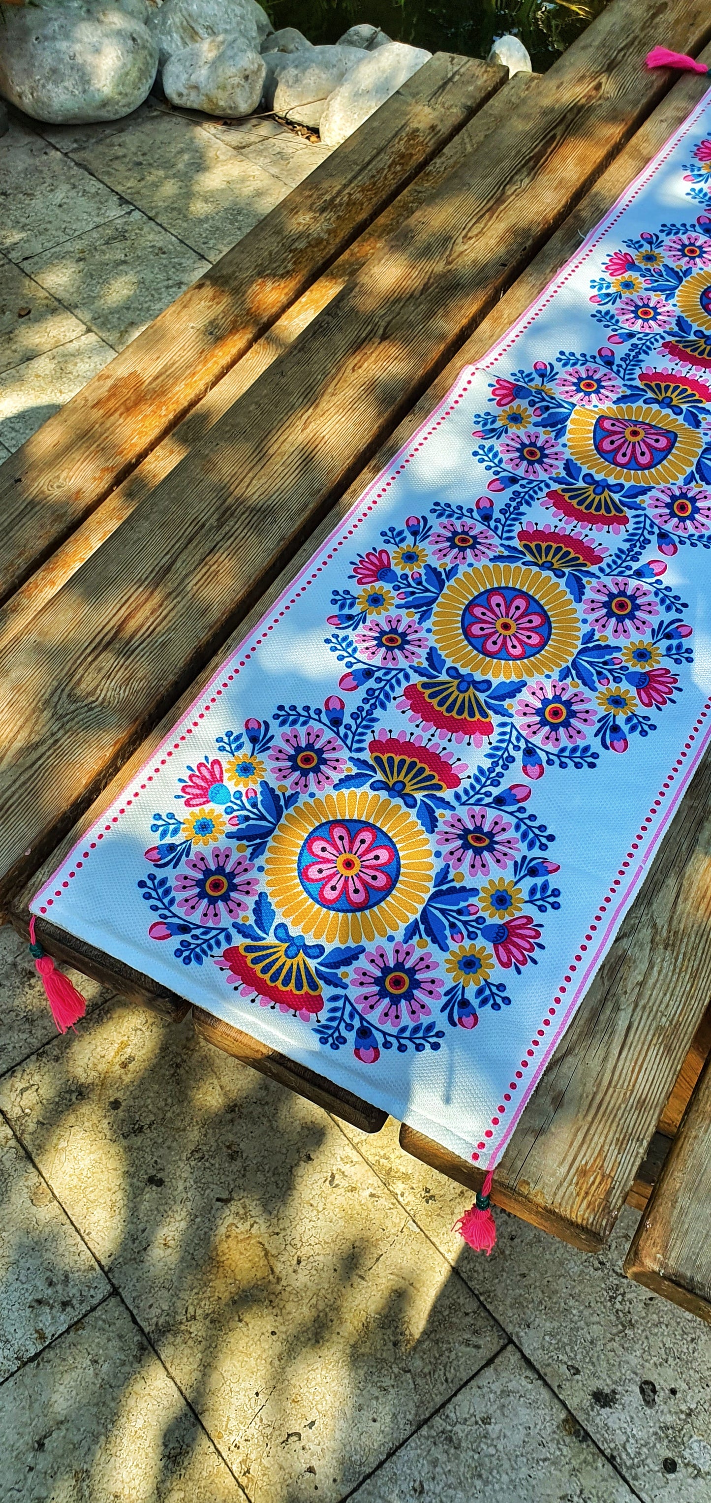 Mexican Pink Floral Runner