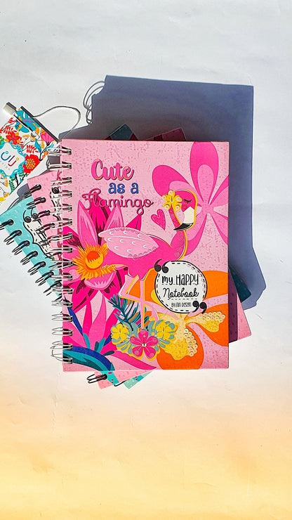 My Happy Notebook A5 - Pink Flamingo