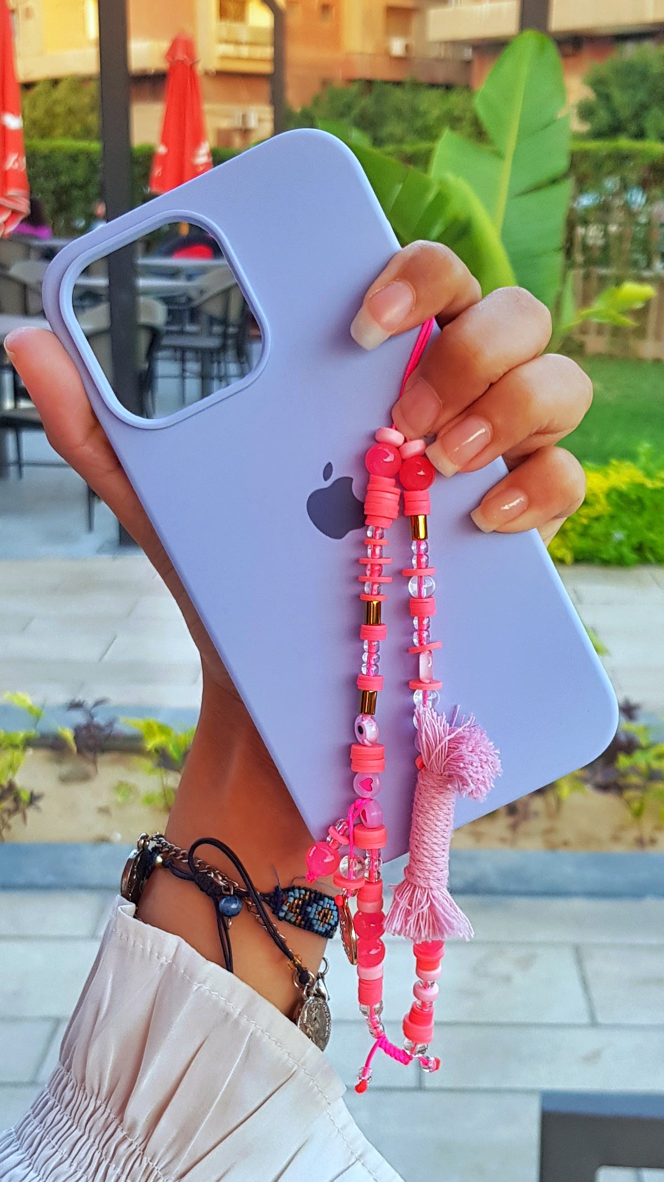 Pink Pop Short Mobile Chain