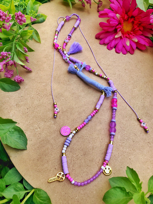 Purple Beach Long Necklace