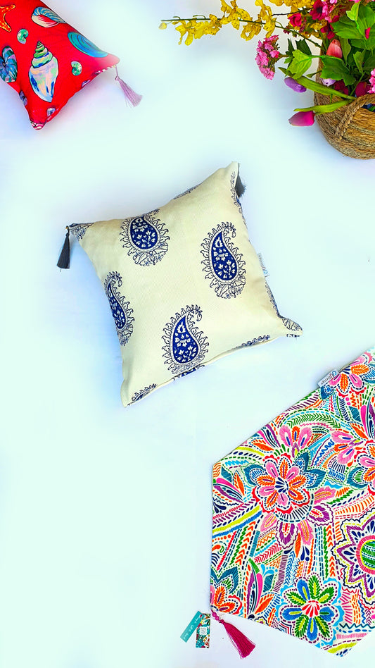 Vintage Paisley Square Cushion