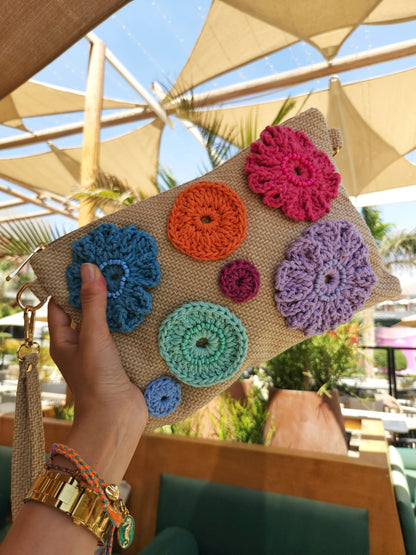 Hand clutch - Colorful Floral