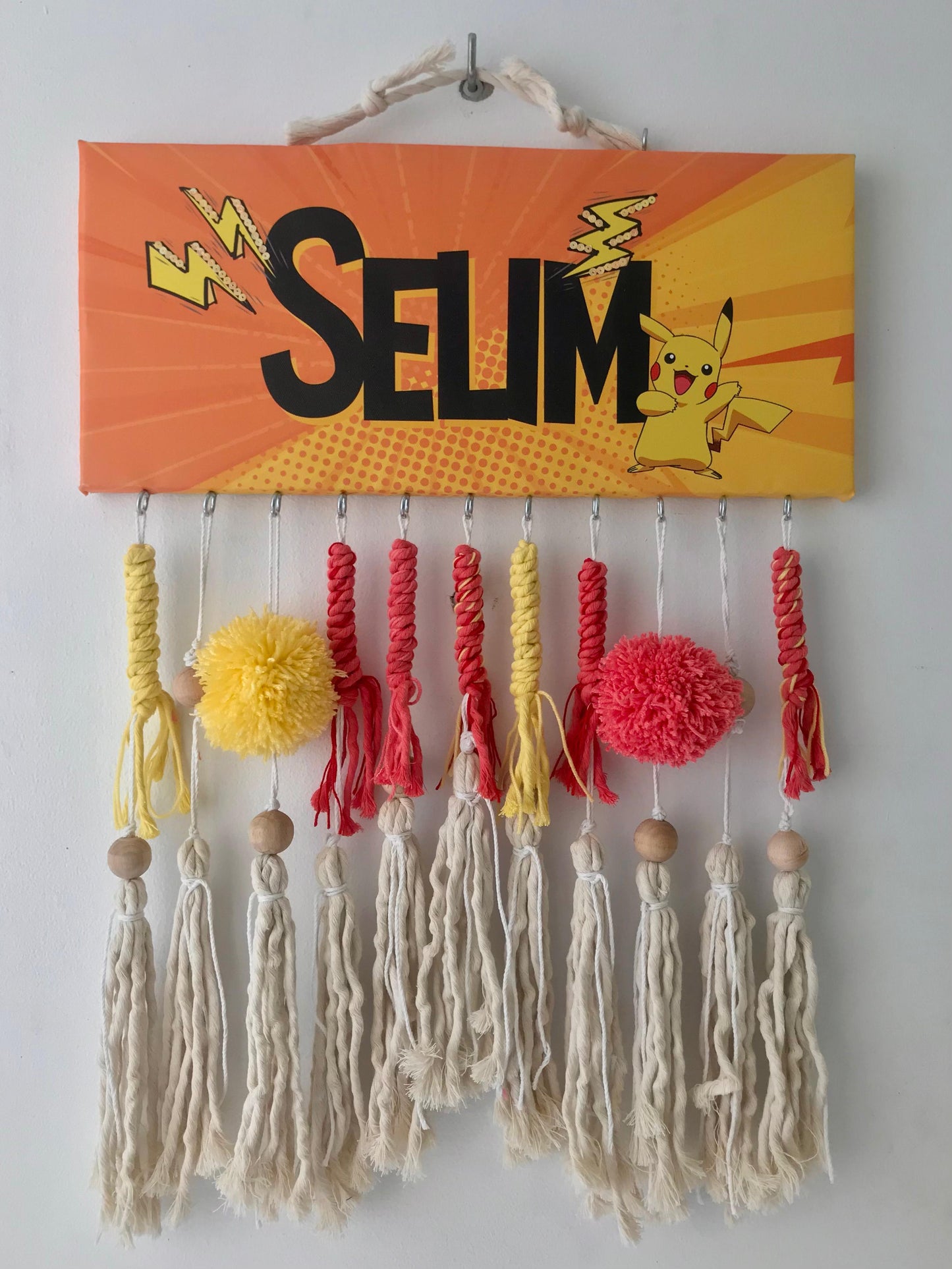 English Boy Name Customizable - Macrame Pokemon 1