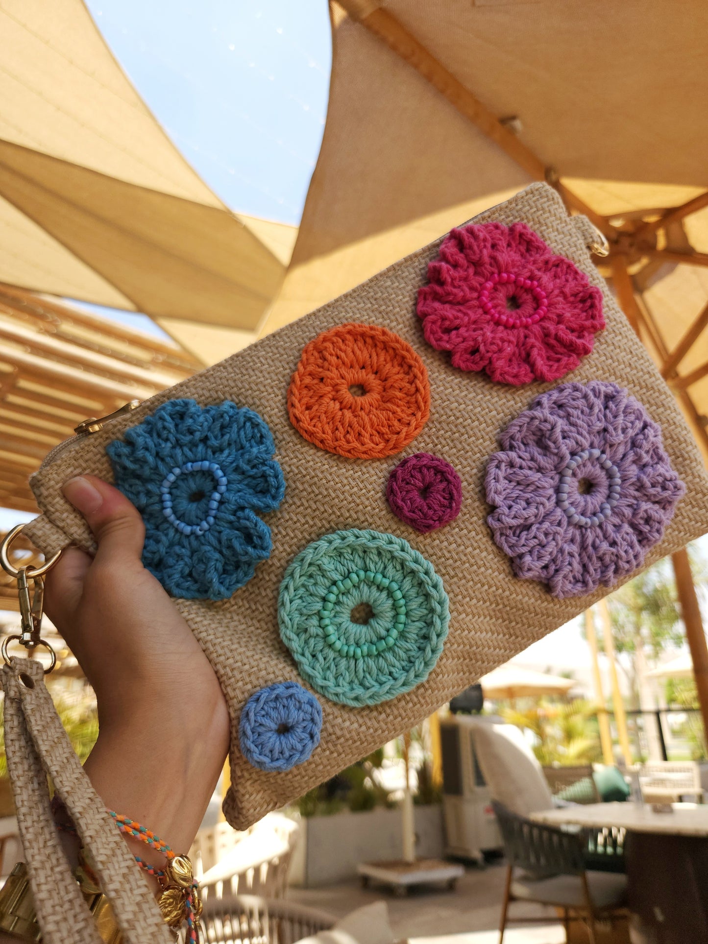 Hand clutch - Colorful Floral