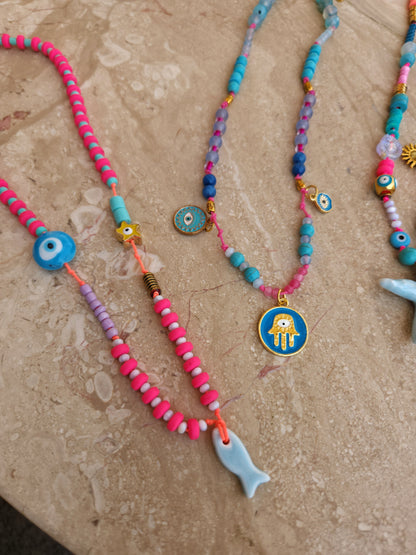 Pink x Turquize Necklace