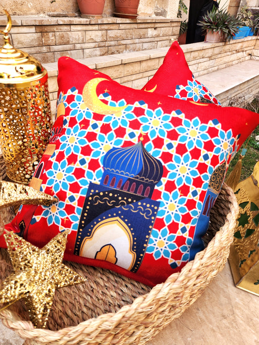 Crimson Mezana Square Cushion