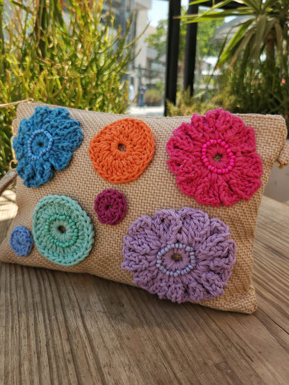 Hand clutch - Colorful Floral