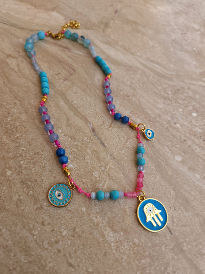 Blue kaff Necklace