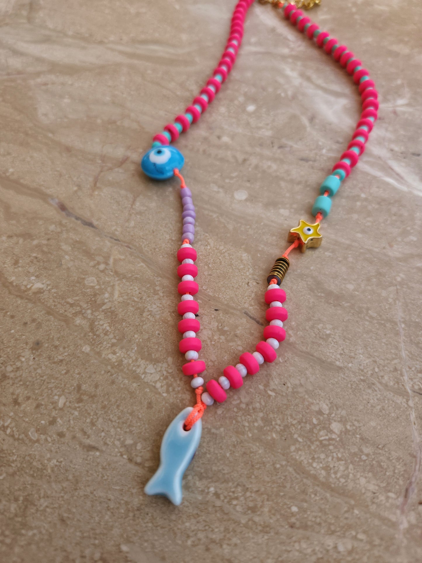 Pink x Turquize Necklace