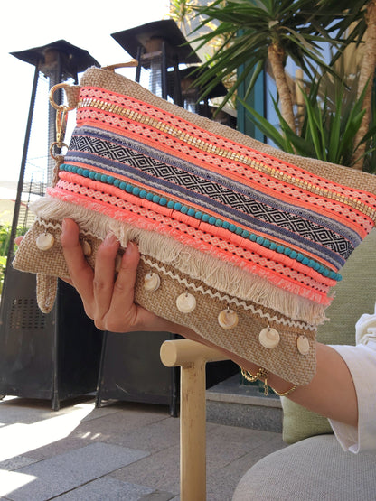 Hand clutch - Coral Glam