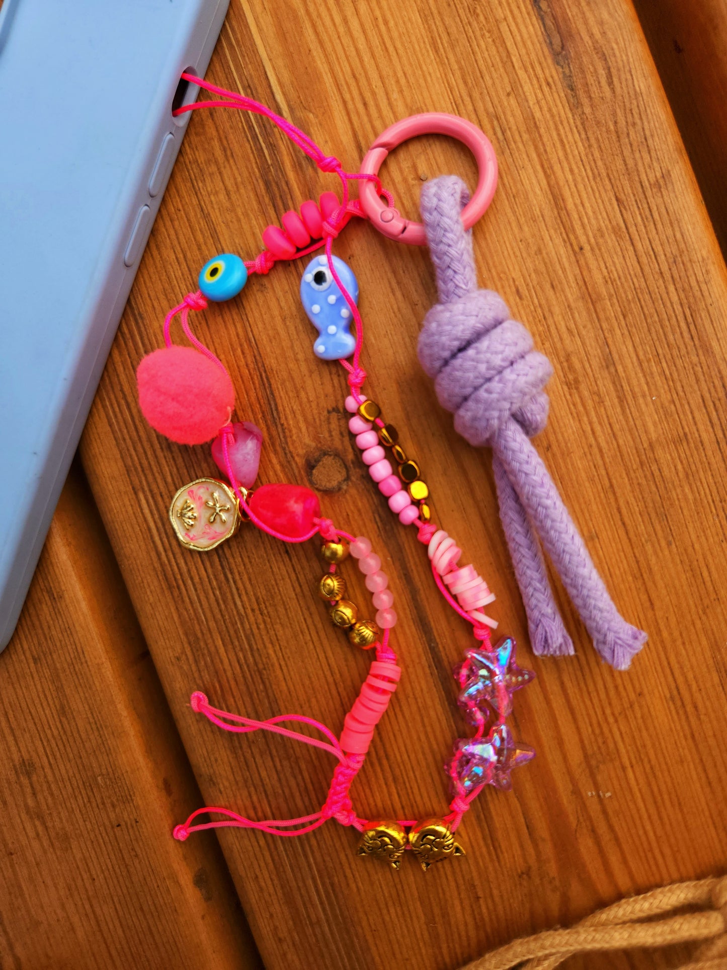 Pixie Pink Short Mobile Chain/Charm