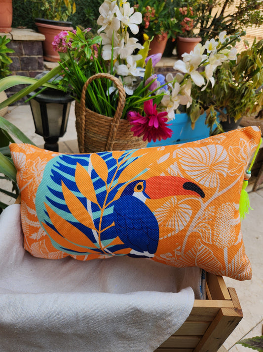 Summer Tropicana - Orange Rectangle Cushion
