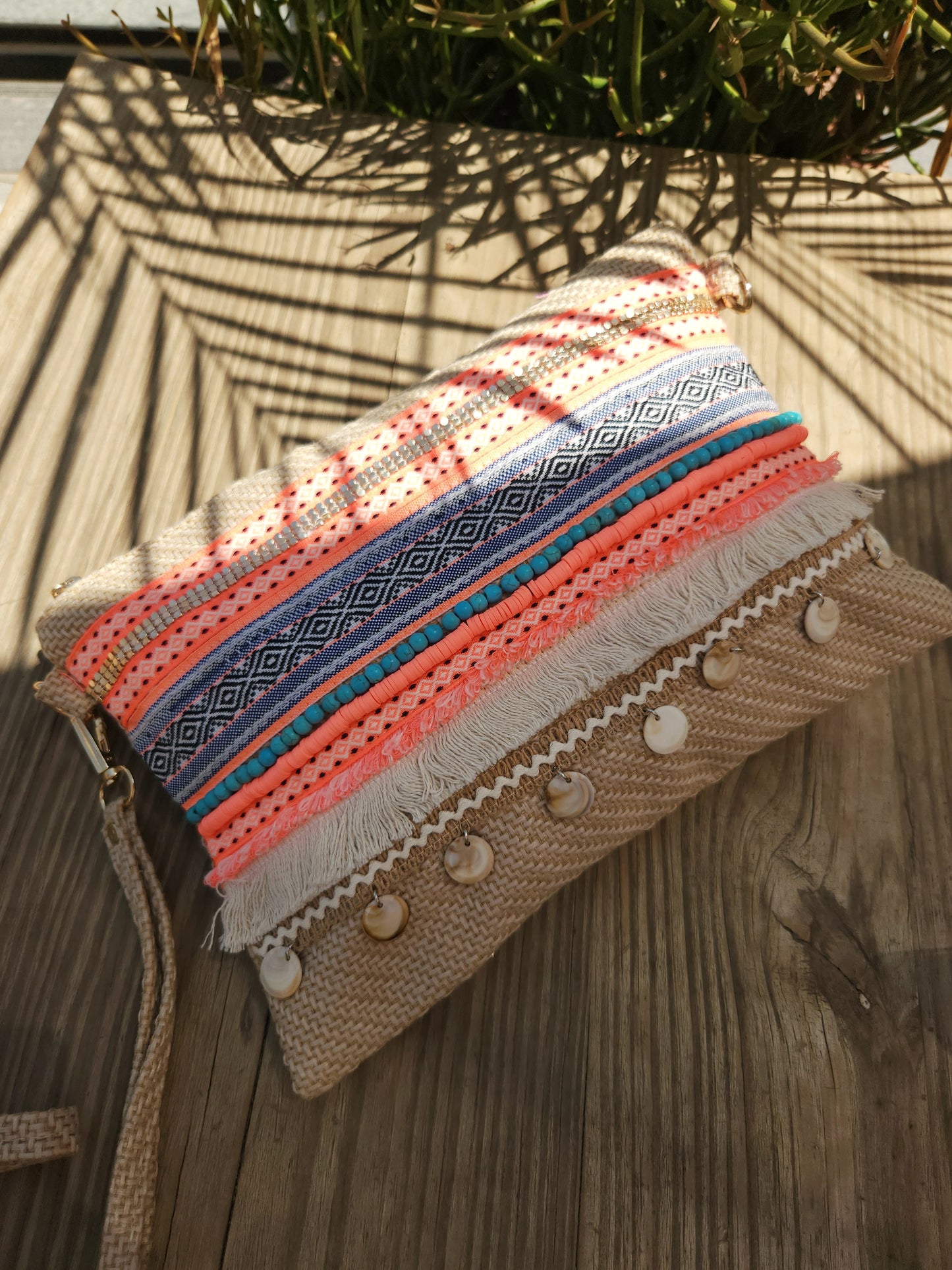 Hand clutch - Coral Glam