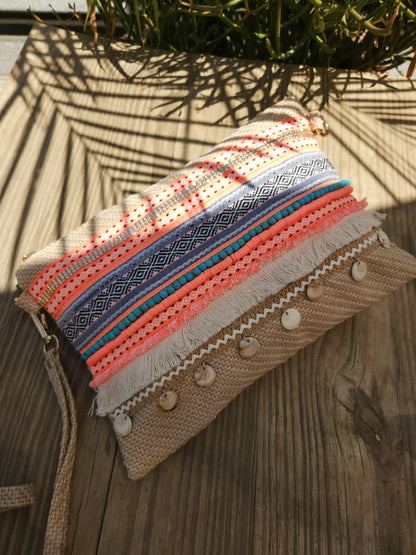 Hand clutch - Coral Glam