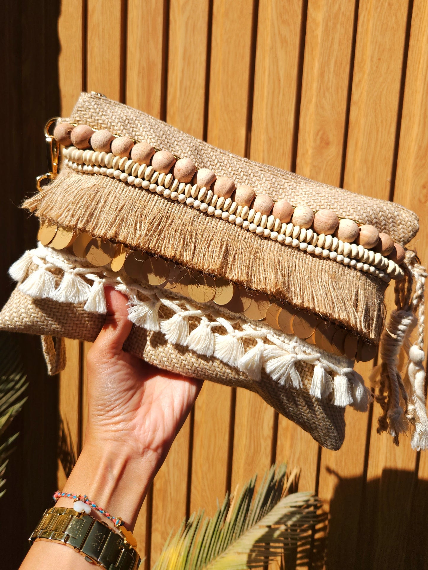 Hand clutch - Boho Beads