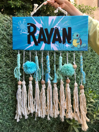 English Boy Name Customizable - Macrame Pokemon 2