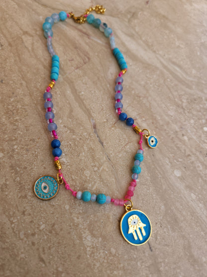 Blue kaff Necklace