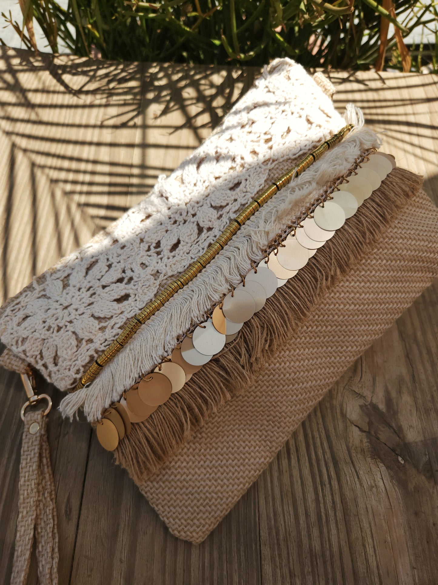 Hand clutch - Crochet×Gold