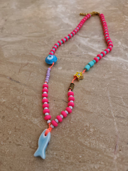 Pink x Turquize Necklace