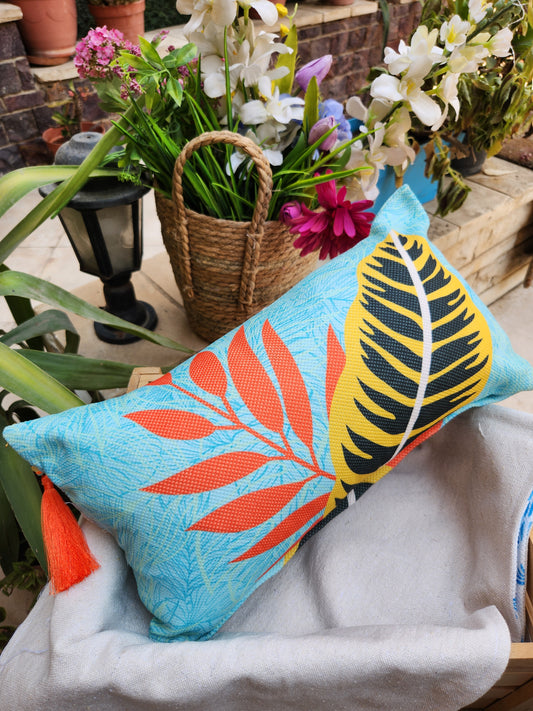 Summer Tropicana - Mint Rectangle Cushion