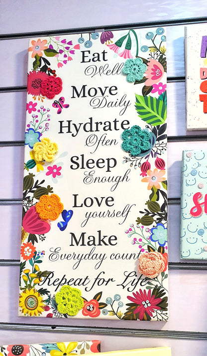 Wellness Quote Wallart